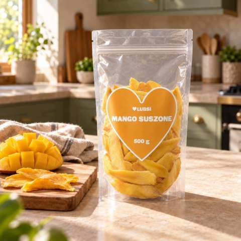 Mango suszone 500g LUBSI grube plastry mięsiste wysoka jakość przekąska