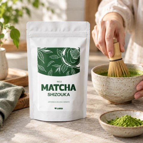 Matcha japońska herbata zielona 100g Lubsi codzienna w proszku Shizouka