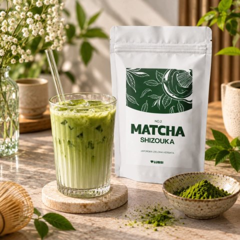 Matcha japońska herbata zielona 100g Lubsi codzienna w proszku Shizouka