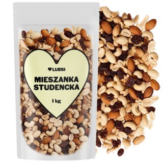 Mieszanka studencka 1kg LUBSI mix orzechy bakalie przekąska wysoka jakość