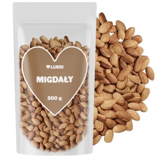 Migdały 500g LUBSI całe naturalne świeże wysoka jakość
