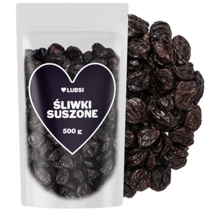 Śliwki suszone 500g LUBSI bez pestek naturalne wysoka jakość śliwka suszona