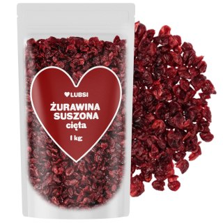 Żurawina suszona 1kg LUBSI cięta naturalna słodka wysoka jakość owoce
