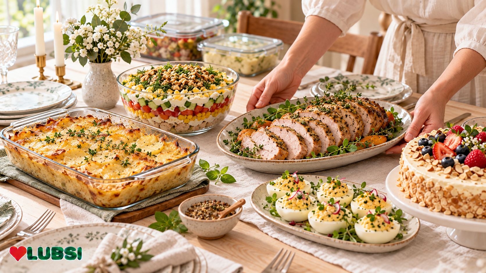 Menu na komunię i chrzciny - dania dzień wcześniej, przyprawy, wypieki | Lubsi